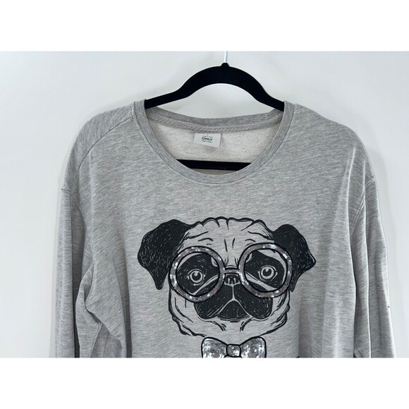 Women's Only Our Story Gray Geeked Graffic Sweatshirt Size L - Picture 2 of 8